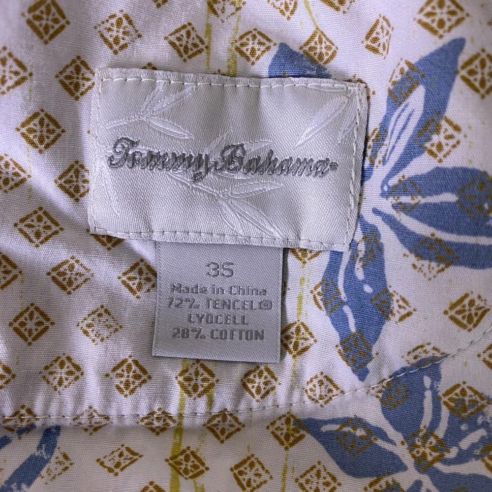 Tommy Bahama Pants Men's Size 35 Tan Khaki Tencel Cotton Blend Relaxed Chino EUC